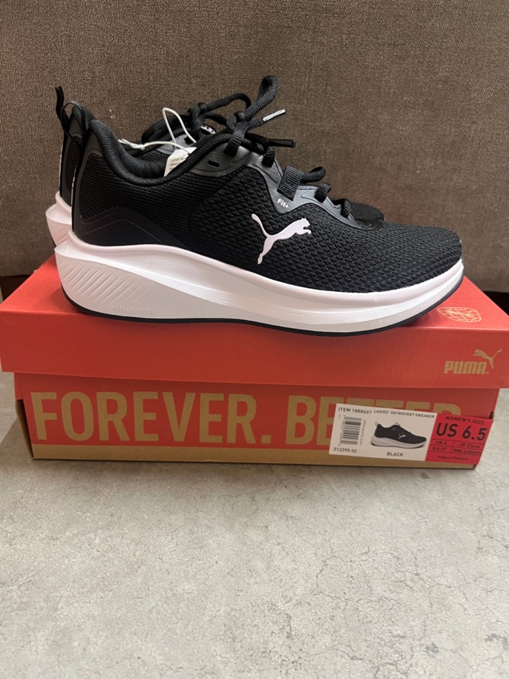 Puma Black and White Athletic Sneakers